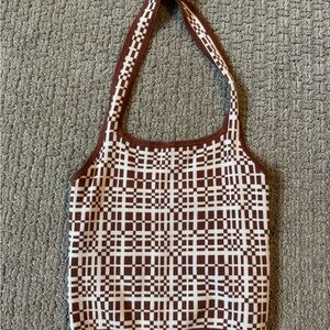 Abercrombie brown and cream halter tank top